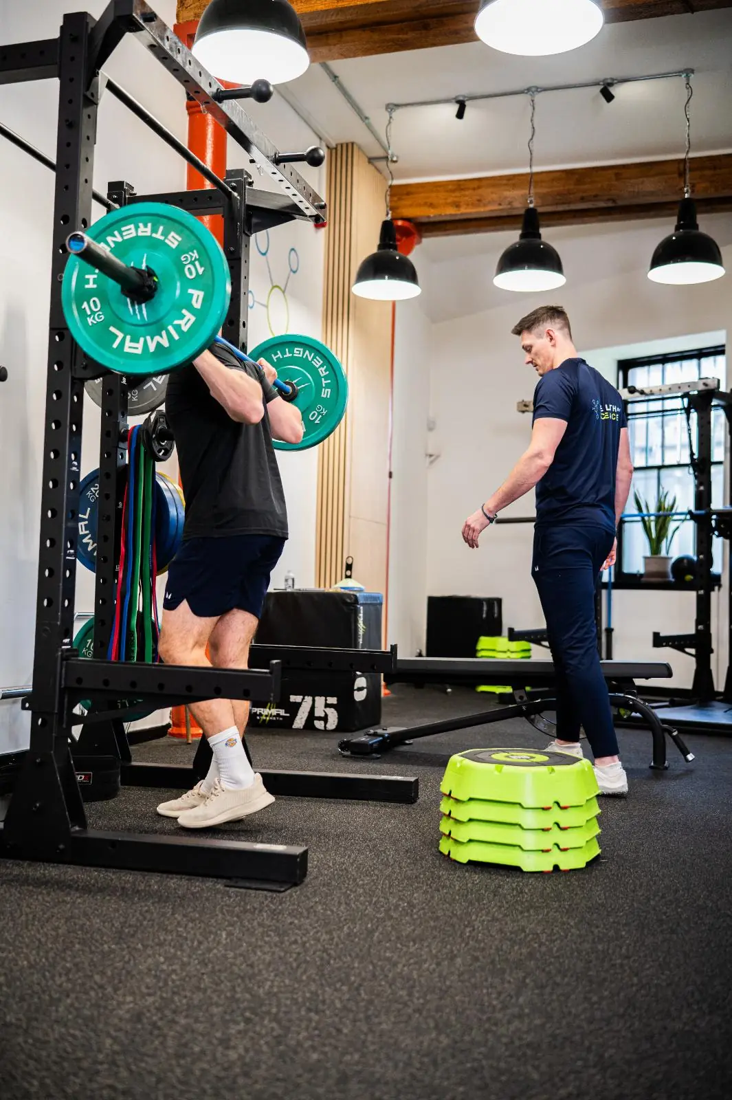 KA2_9426 Evidence-based coaching and form correction for small group personal training Edinburgh at our specialised Leith lab.