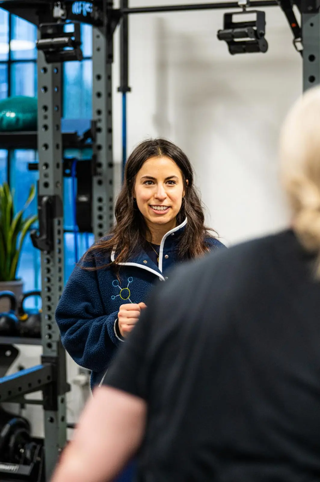 KA2_9681 Professional Health by Science team member delivering expert clinical advice during a personal training Edinburgh session.