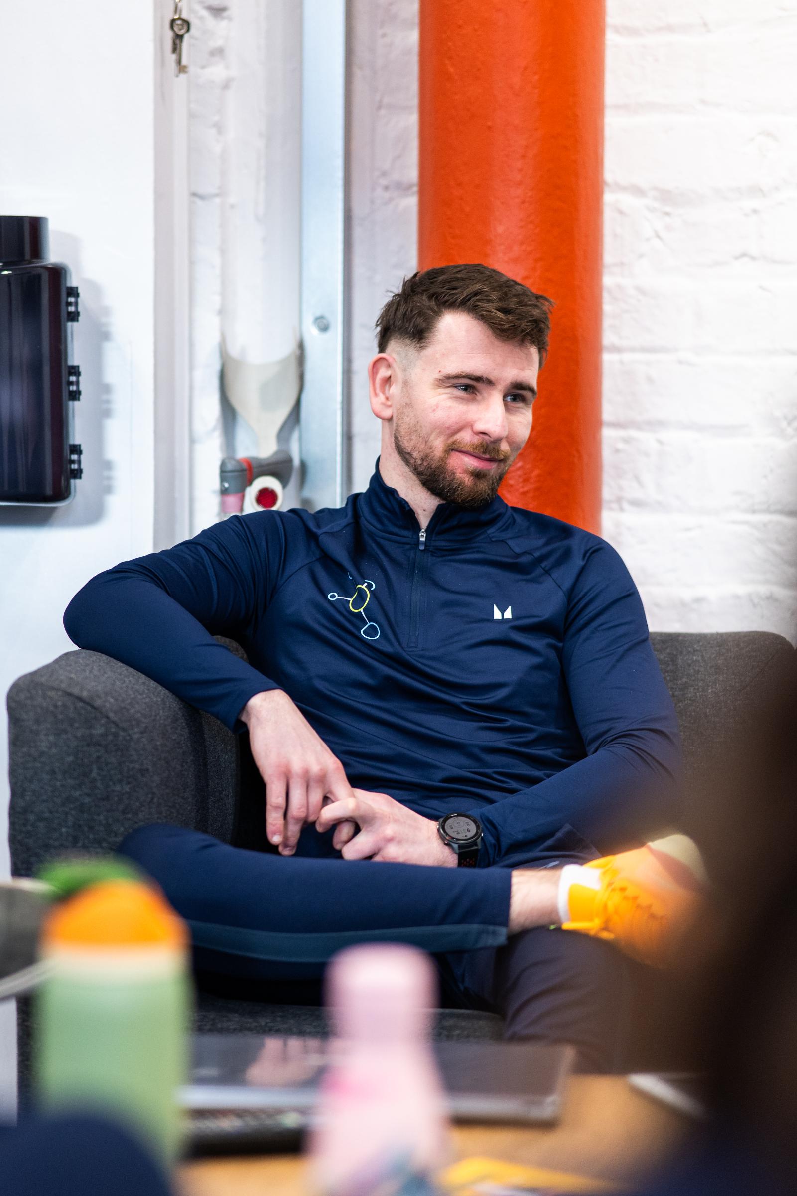 KA3_2338 Clinical team member participating in a data-driven consultation for personal training Edinburgh client programmes at our Leith gym.