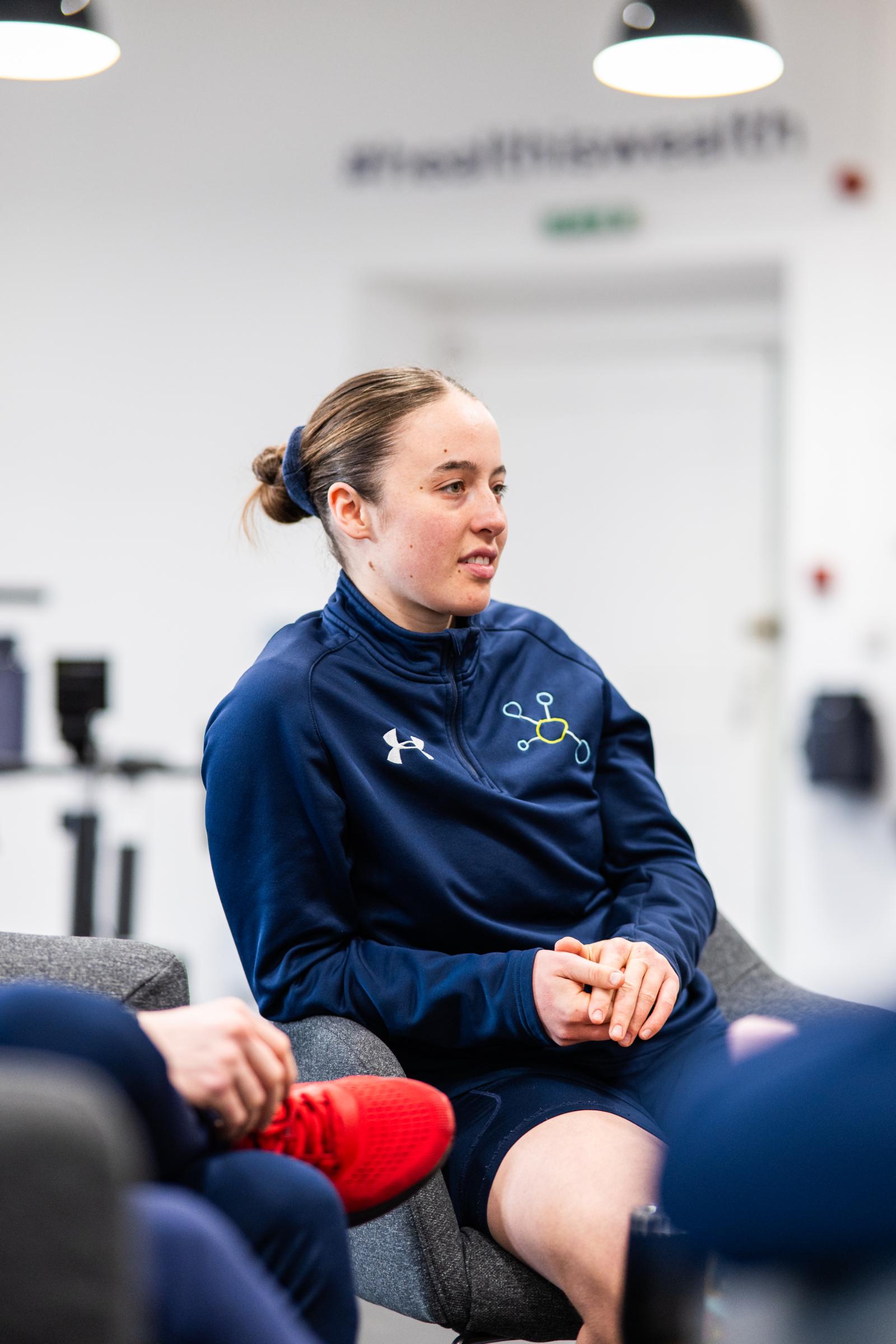 KA3_2355 Health by Science specialist participating in a clinical team workshop to review evidence-based personal training Edinburgh standards.