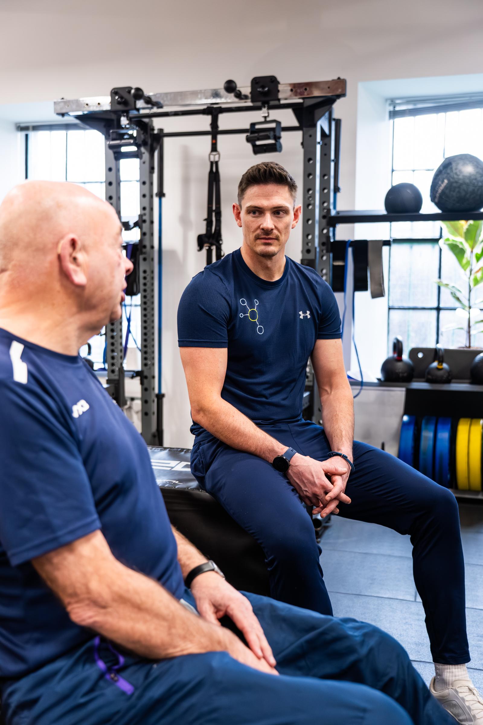 KA3_4350 Professional consultation and goal-setting session between a Health by Science specialist and a client in our Leith facility.